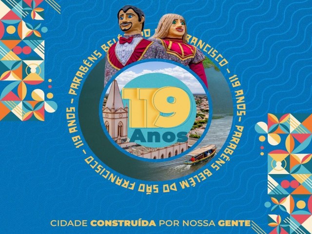 O prefeito Gustavo Caribé anuncia a programação comemorativa ao aniversário da cidade, que no dia 07 de maio completará 119 anos.