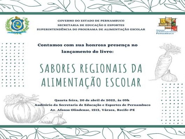 A GRE Dep. Antônio Novaes esteve presente no lançamento do livro de receitas Sabores Regionais da Alimentação Escolar, do qual fez parte contribuindo com 3 receitas elaboradas por sua equipe de Nutricionistas.
