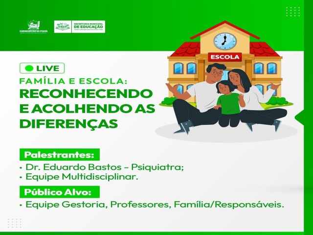 Secretaria de Educação Carnaubeira da Penha No dia 29.04 (sexta-feira) realizamos uma live por nossas redes sociais, direcionada para professores e famílias. 