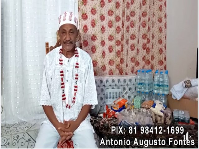 Antonio Augusto BABALORIXÁ faz campanha para ajudar desabrigados em Recife