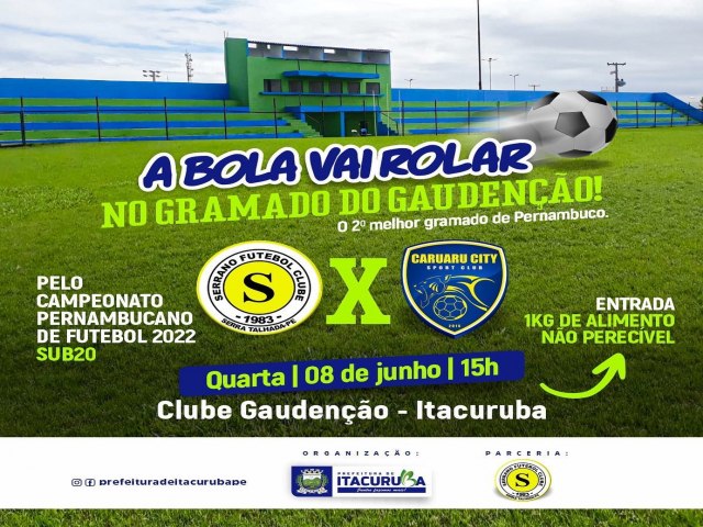 A bola vai rolar no estádio GAUDÊNÇAO,  pelo Campeonato Pernambucano, SUB 20.