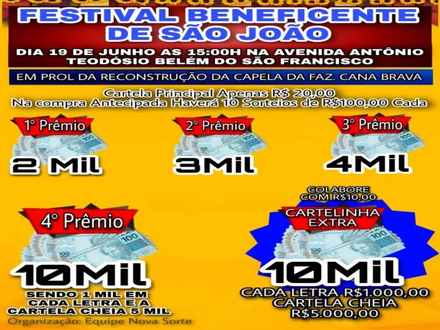 Festival de Prêmios em Belém do São Francisco-PE