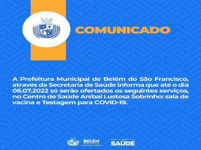 NOTA da Prefeitura de Belém do São Francisco-PE