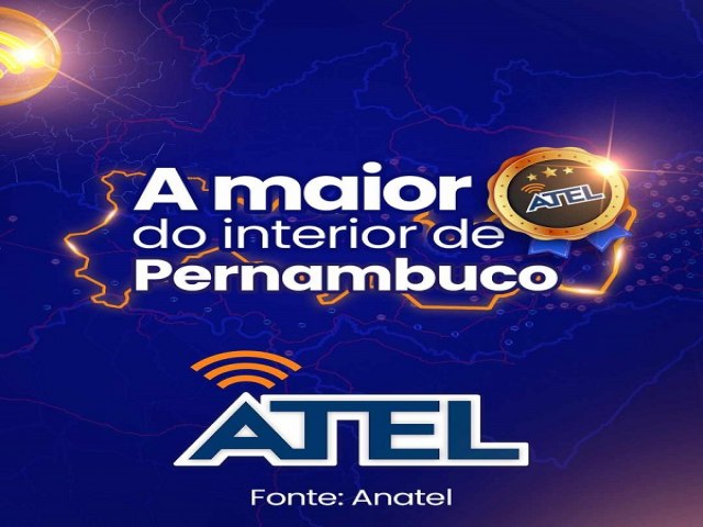 De acordo com a Anatel, Agncia Nacional de Telecomunicaes,a Atel Telecom  o maior provedor de internet do interior de Pernambuco 