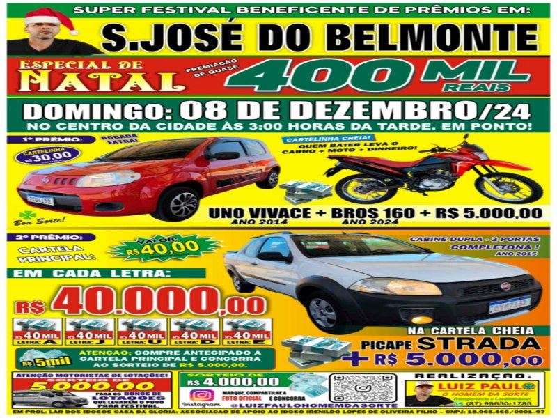 Festival de Prmios Beneficente em So Jos do Belmonte-PE