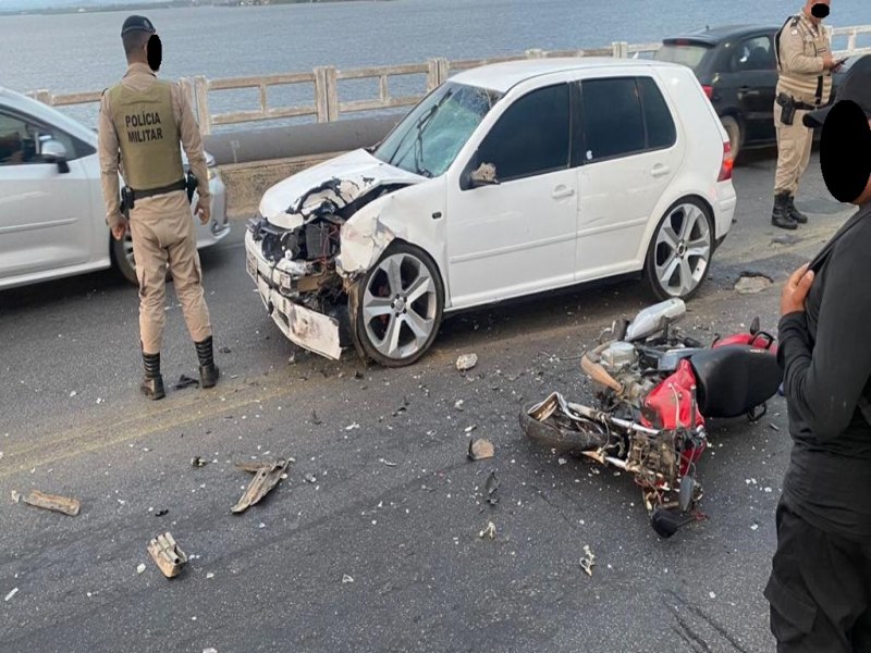 Grave acidente entre carro e moto na ponte do BTN deixa dois mortos em Paulo Afonso (BA)