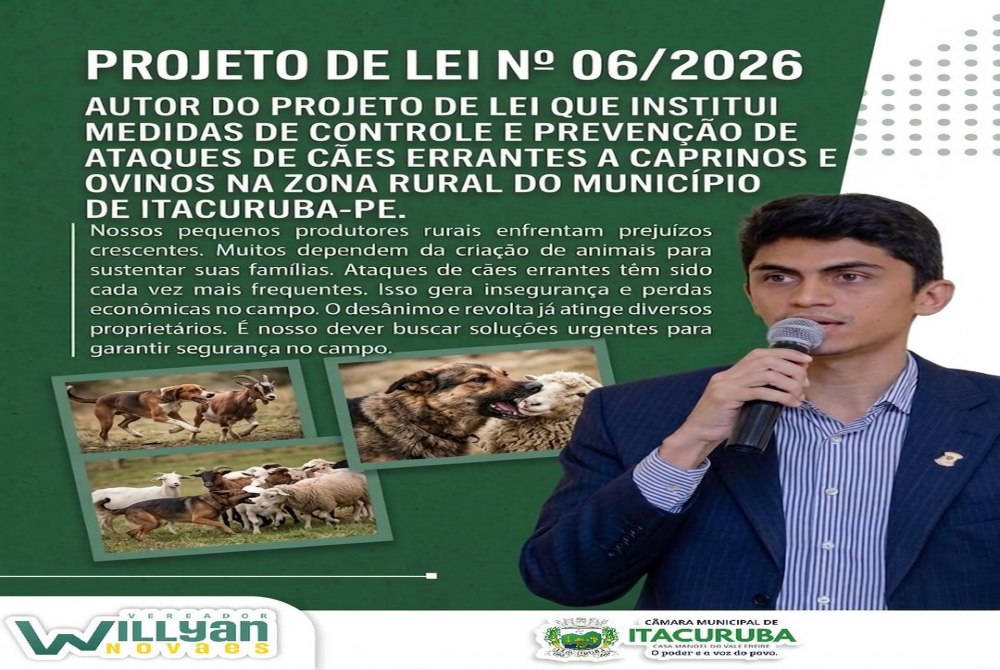 Projeto de Lei do Vereador Willyan Novaes. Projeto de Lei do Vereador Willyan Novaes.