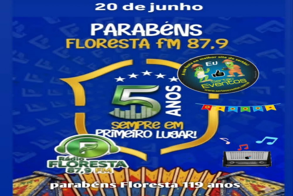 A R�dio Floresta FM 87,9 e o portal Sert�o Eventos atuam de forma integrada na cobertura e divulga��o dos principais acontecimentos, festas e not�cias da regi�o de Floresta, Pernambuco
