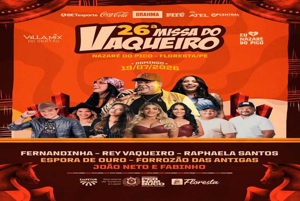 Est� oficialmente lan�ada a grade COMPLETA da 26� Missa do Vaqueiro de Nazar� do Pico