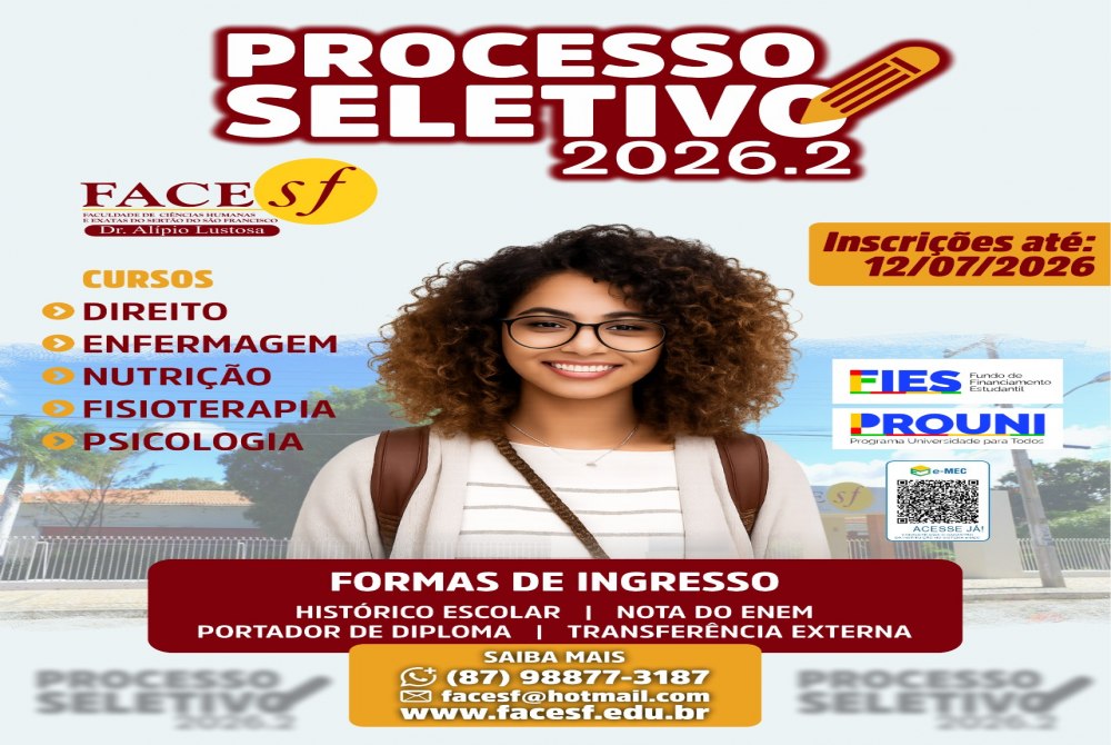 VESTIBULAR 2026.2 SIMPLIFICADO DA FACESF