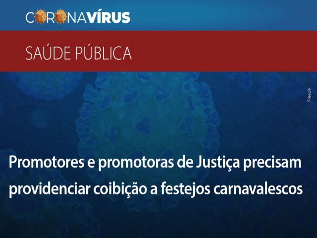 Pandemia: Promotores de Justia devem ficar atentos para no haver festejos carnavalescos