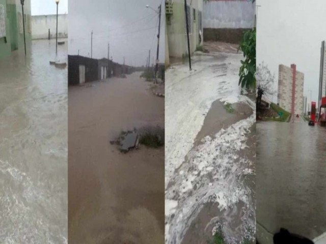 Fortes chuvas provocam alagamentos e transtornos em Petrolina, no Serto de Pernambuco