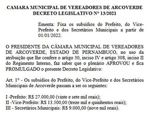 MPPE abre inqurito para investigar aumento de salrios do prefeito, de Arcoverde