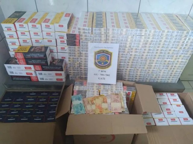 Polícia Militar apreende mais de 2,6 mil carteiras de cigarro sem nota fiscal em Exu 