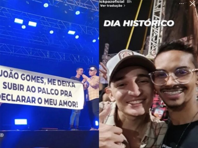 Jovem evangeliza multidão em palco do cantor João Gomes