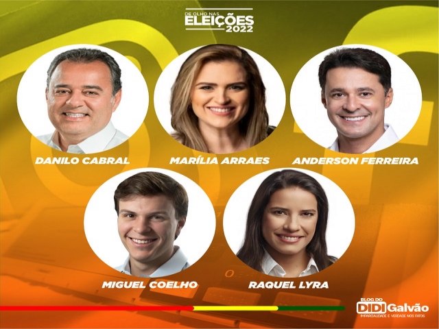 Redes Sociais: Quais os nmeros de seguidores dos 5 principais nomes na corrida pelo Governo de Pernambuco