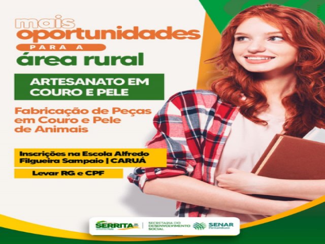 SENAR vai ofertar curso de qualificação de Artesanato em Couro na zona rural de Serrita