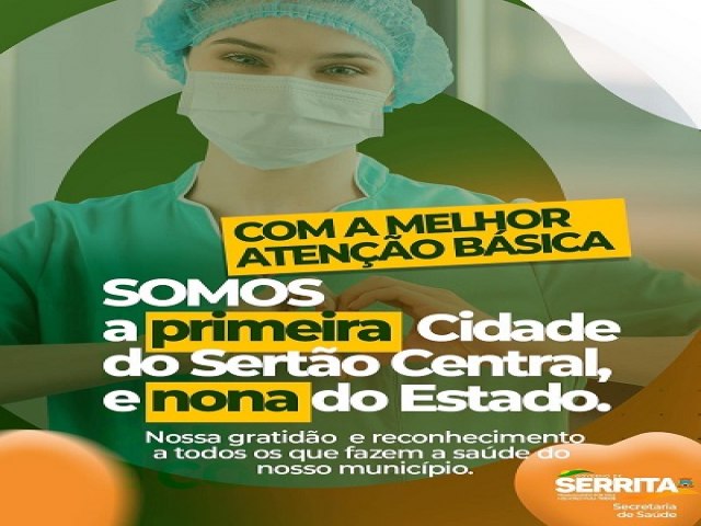 Serrita fica entre os 10 municípios pernambucanos mais bem avaliados no Programa Previne Brasil