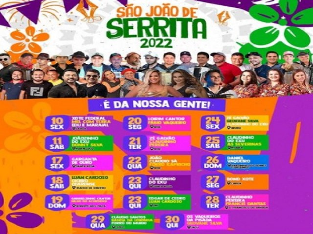 Serrita lança programação do São João com 16 dias de festa
