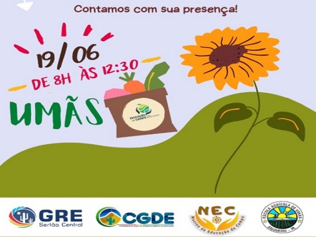 Escola Agrícola de Umãs em Salgueiro realiza Feira Agroecológica nesse domingo