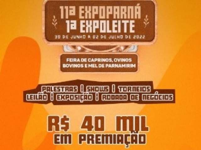 Parnamirim: Confira as principais atrações musicais confirmadas na 11ª ExpoParná