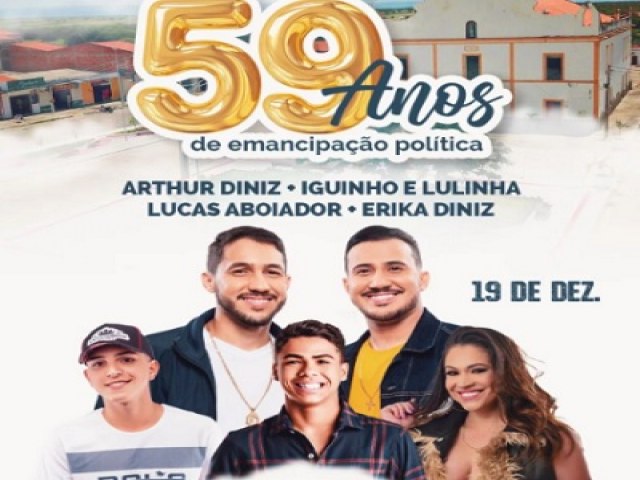 Granito divulga programao da festa em comemorao aos 59 anos de emancipao poltica do municpio