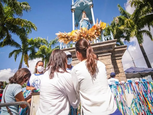 Raquel Lyra e Priscila Krause participam de celebrao em homenagem a Nossa Senhora da Conceio em Recife