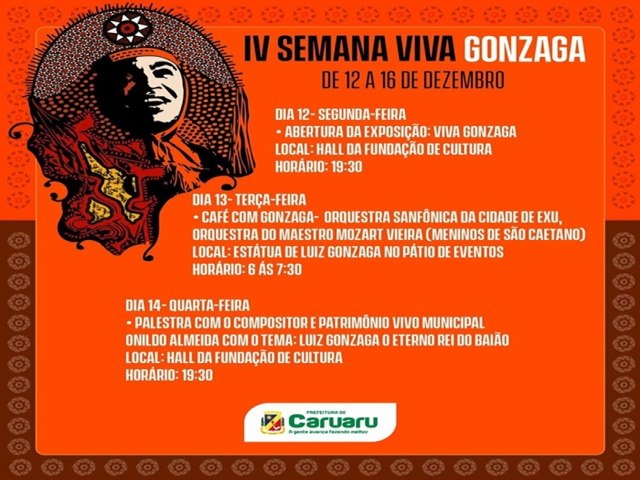 Caruaru: IV semana Viva Gonzaga ter a participao da Orquestra Sanfnica de Exu
