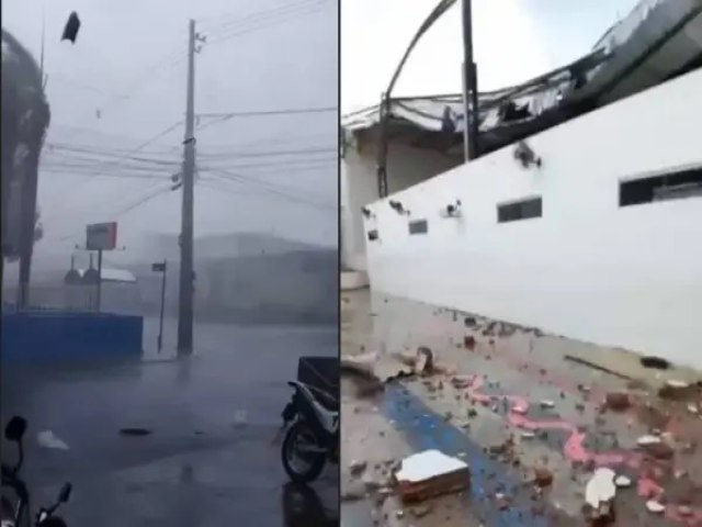 Salgueiro: chuva com ventania assusta moradores e causa prejuzos na cidade