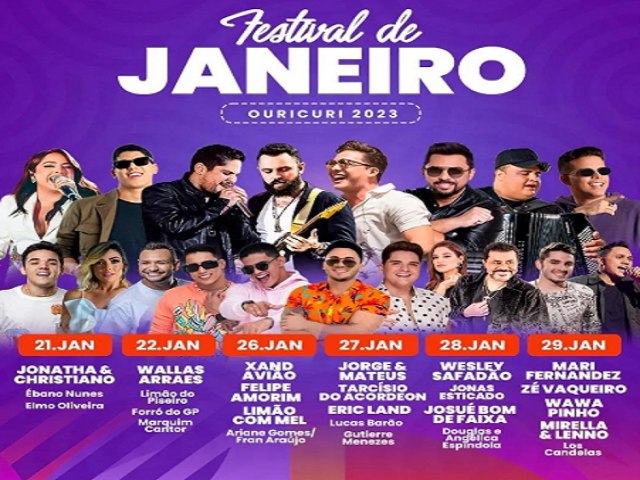 Ouricuri: Festival de Janeiro comea neste final de semana