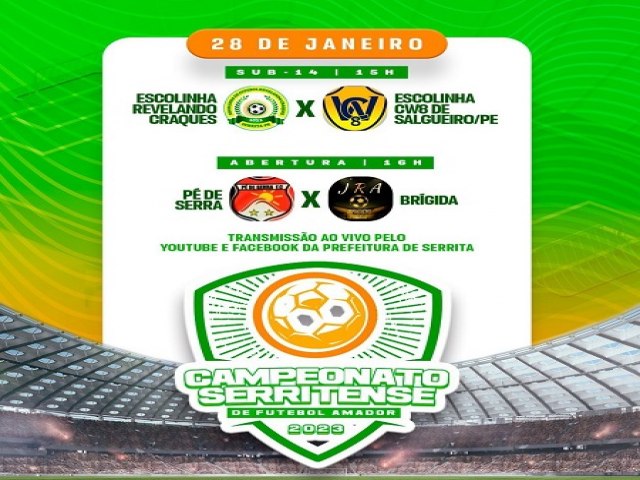 Campeonato de Futebol Amador de Serrita comea nesse sbado