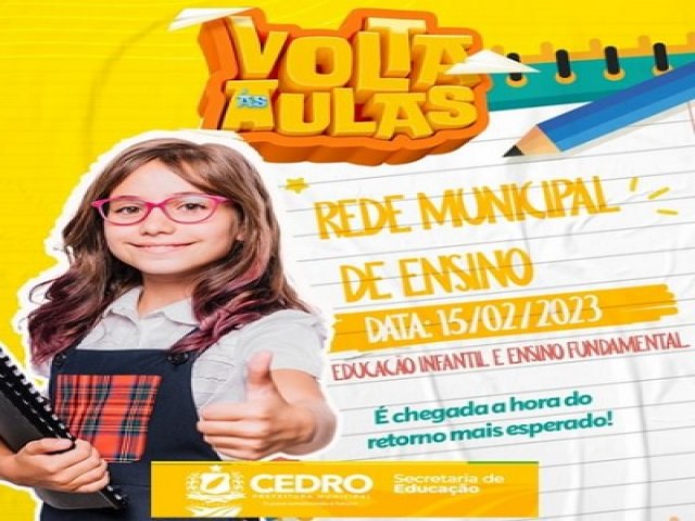 Cedro-PE publica programao de retorno das aulas das escolas municipais