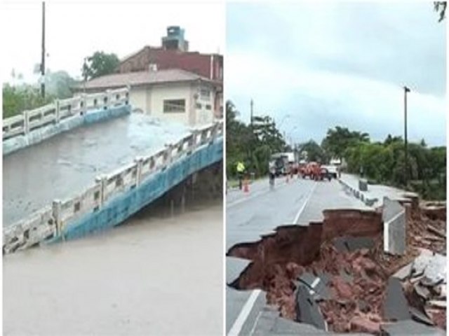 Estragos causados pelas chuvas: rodovias e pontes so interditadas no sul da Bahia