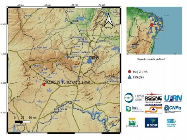 Tremor de terra  registrado em Ouricuri, no Serto de Pernambuco