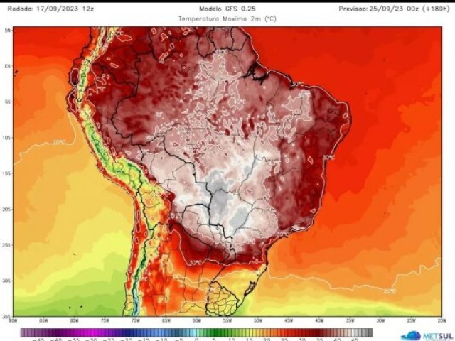 Super onda de calor atingir Brasil nos prximos dias