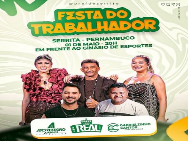 Serrita vai celebrar o Dia do Trabalhador com shows musicais