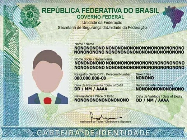 Nova carteira de identidade deve 