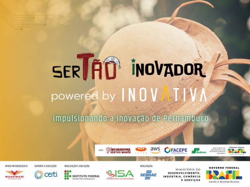 Programa SerTo Inovador powered by InovAtiva apoiar negcios inovadores em fases iniciais da regio de Pernambuco