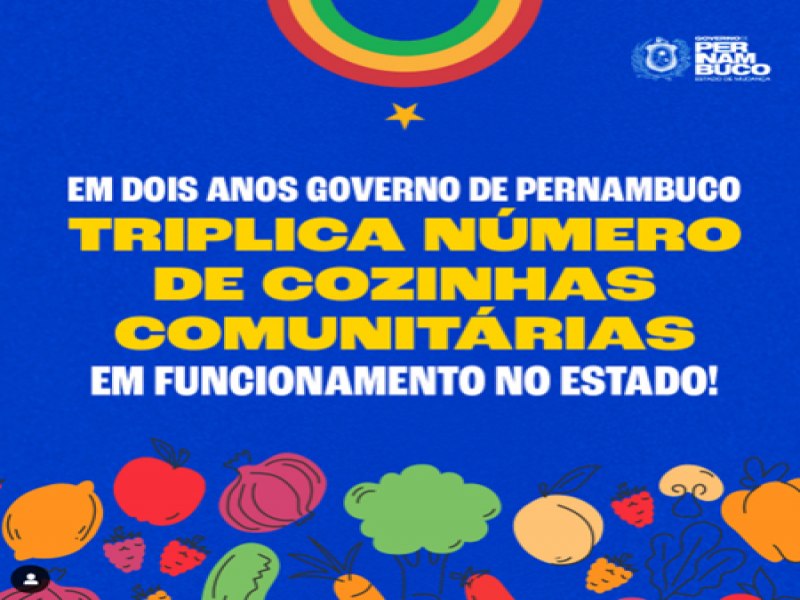 Governo de PE atinge marca de 165 cozinhas comunitrias