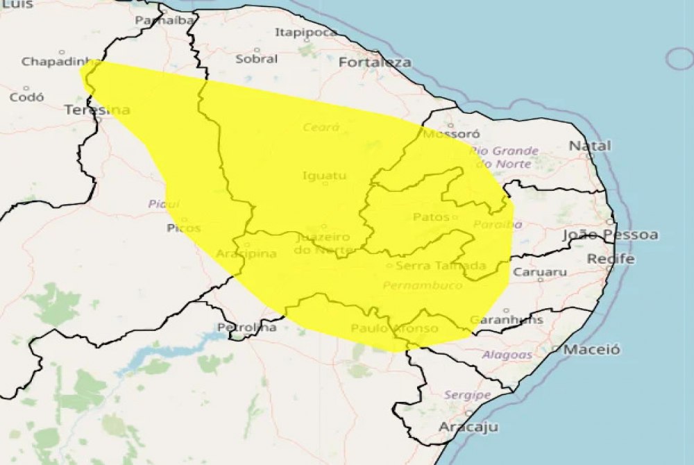 Inmet emite alerta de baixa umidade para Agreste e Sert�o de Pernambuco e outros estados at� domingo (11)