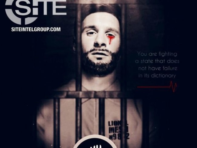Cartaz com imagem de Messi faz ameaça terrorista à Copa do Mundo