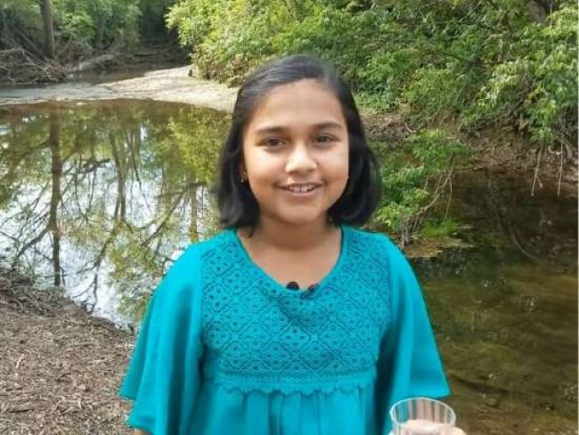 Menina ganha prêmio por criar disposivo que detecta chumbo na água