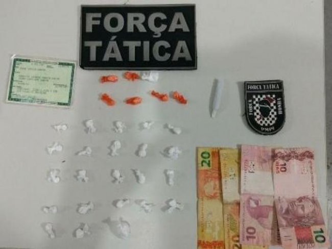 Jovem é preso com papelotes de crack, cocaína e dinheiro em Picos