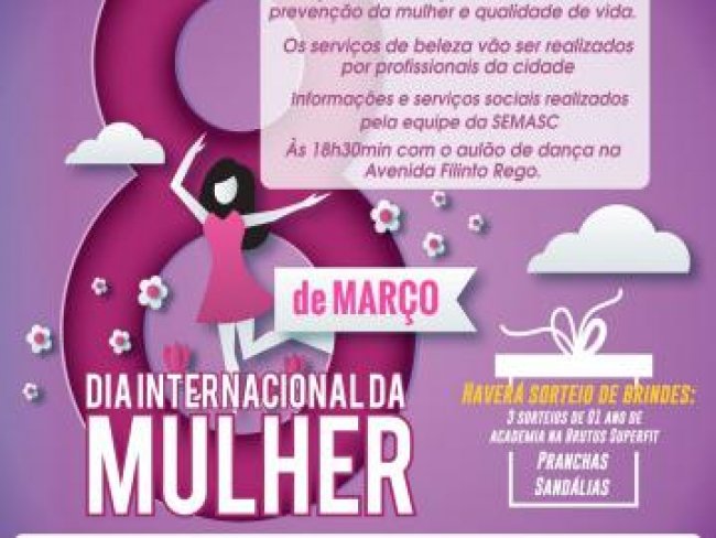Dia da Mulher: União terá serviços gratuitos na Praça