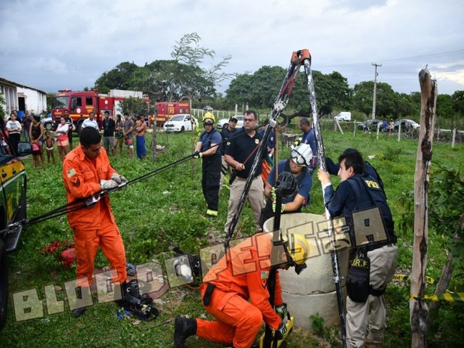 Equipe resgata mulher que caiu em poço com 20 metros de profundidade no Piauí