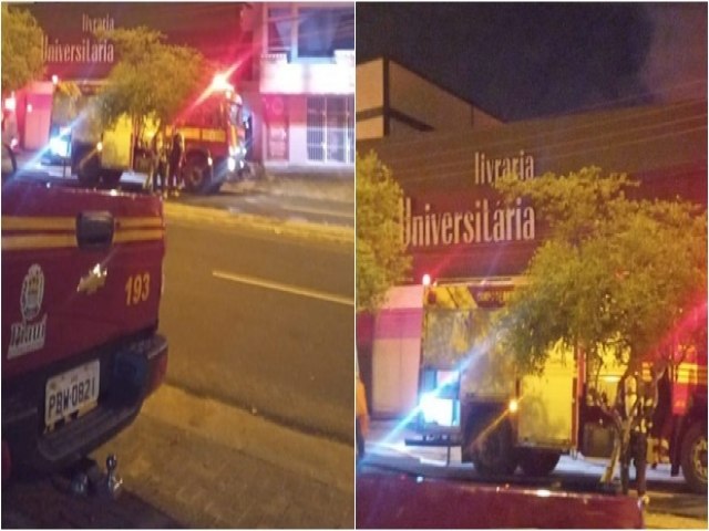 Vídeo: incêndio atinge prédio da Livraria Universitária, na Zona Leste de Teresina