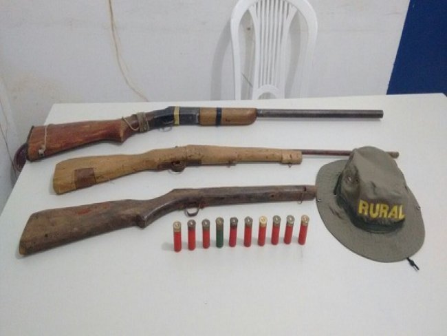 Policiais Militares da 1ªCIPM apreendem armas de fogo na Ilha dos Brandões