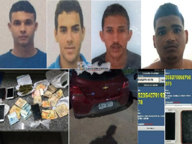 Quatro indivíduos são presos por tráfico de drogas e receptação de celulares roubados em Floresta no Sertão. 