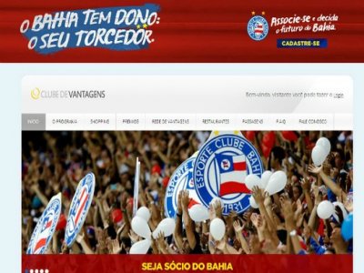 Bahia apresenta novo site para scios, agora mais completo