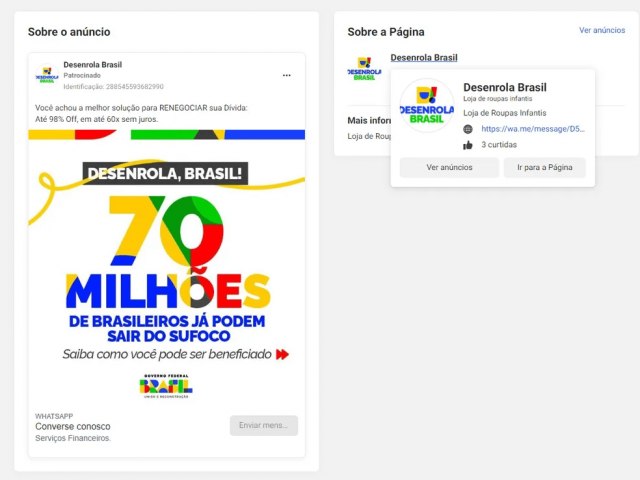 Governo manda Google e Facebook retirarem do ar anncios falsos do 'Desenrola'